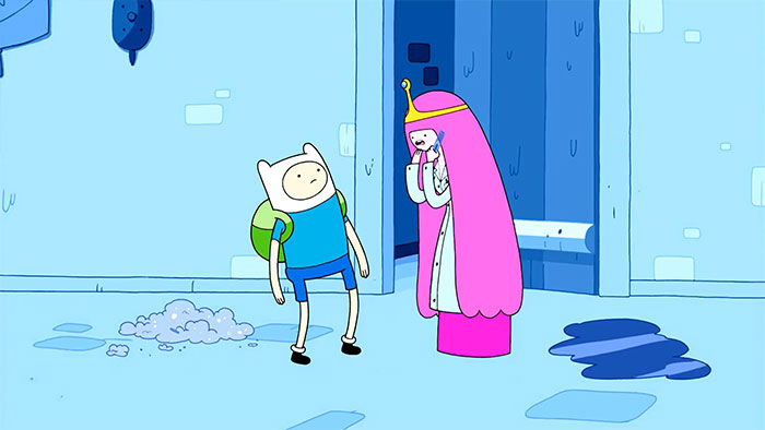 Princess Bubblegum talking with Finn the Human