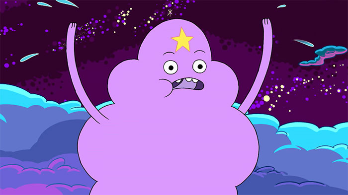 Lumpy Space Princess with hands up