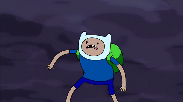 Finn the Human being scared