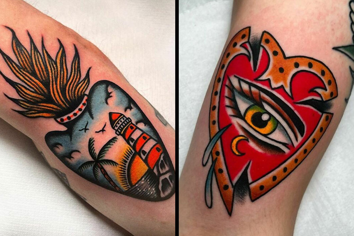 American traditional mandala tattoo by Kirk Jones  Elbow tattoos Tattoos  Luck tattoo