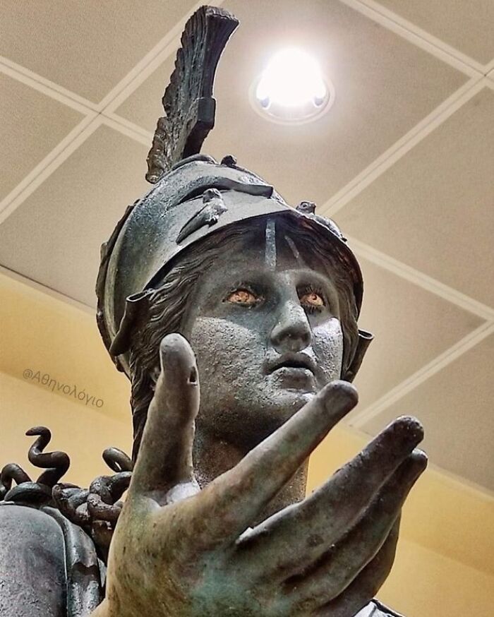 Dating Back To The 4th Century Bce, The 'Piraeus Athena' Is A Bronze Sculpture That Was Discovered In Piraeus, Greece In 1959