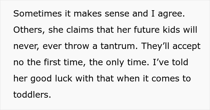 Brother’s Infertile Girlfriend Keeps Making Judgy Comments Regarding This Woman's Parenting, She Can’t Take It Anymore And Snaps Back Brother’s Infertile Girlfriend Keeps Making Judgy Comments Regarding This Woman's Parenting, She Can’t Take It Anymore And Snaps Back