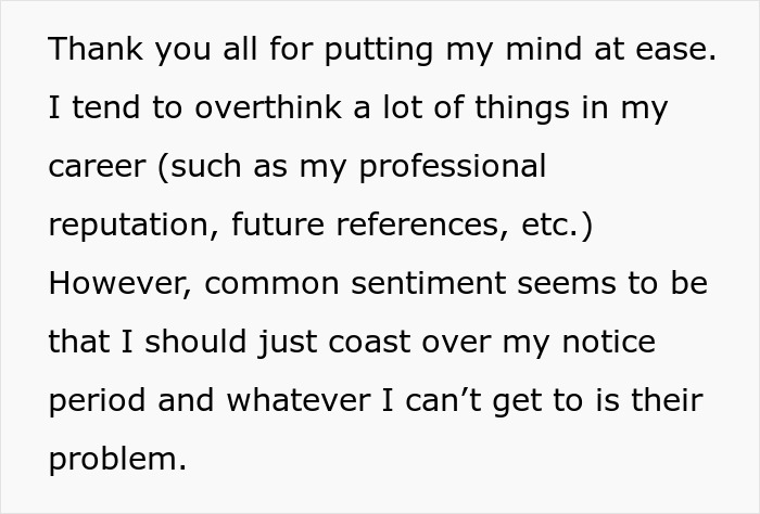 “Everything Is Urgent And Panicked”: Man Puts In 2-Week Notice, Toxic Management Puts Months Of Work On His Desk Instead