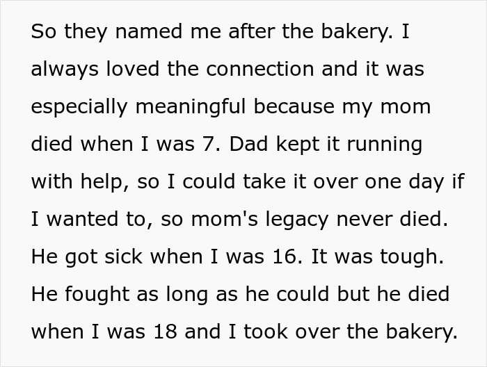 This Guy Was Named After His Late Parents' Bakery, So He Flatly Refuses To Rename It On MIL's Persistent Demands