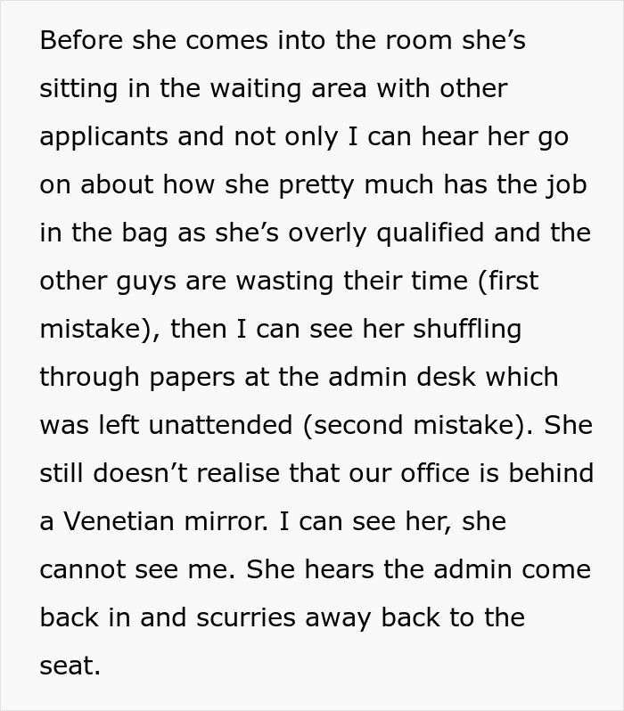 Person Rejects Job Candidate After Catching Her Lying About Her Experience, Meets Her At A Different Company As Her Boss Years Later Person Rejects Job Candidate After Catching Her Lying About Her Experience, Meets Her At A Different Company As Her Boss Years Later