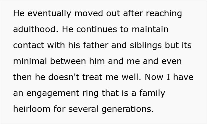 Jerk Stepson Treats Stepmom Like "Vermin" For 20 Odd Years, Shocked When She Won't Pass Family Heirloom To Him