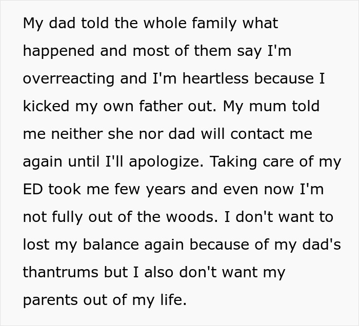 Father Tosses Out All Of 26 Y.O. Daughter’s Food That He Decides To Be “Unsuitable” Bringing Her To Tears, So She Asks Him To Leave