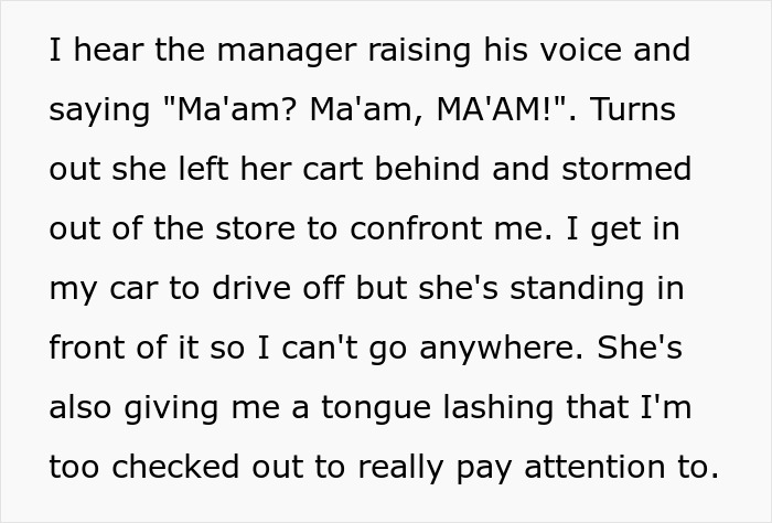 Customer Gets Followed Outside By Screaming 'Karen' Who Can't Comprehend They're Not Staff, The Manager Closes The Store