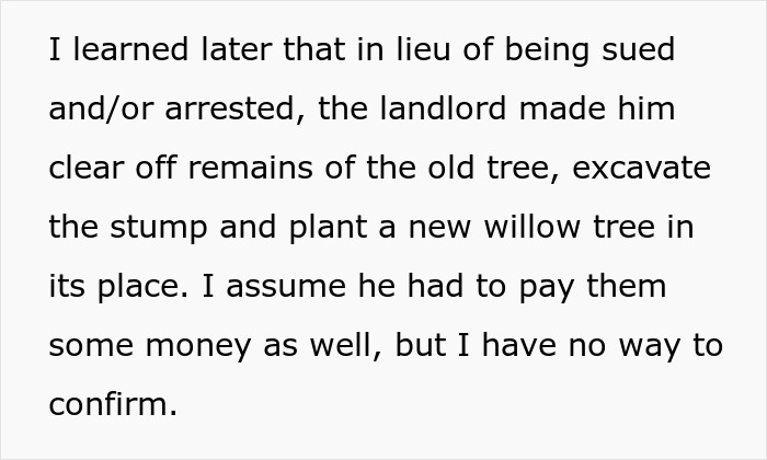 After A Break-Up, Ex-Boyfriend Cut Down “Their” Tree, So This Woman Forwarded His Text Bragging About It Right To The Property Manager After A Break-Up, Ex-Boyfriend Cut Down “Their” Tree, So This Woman Forwarded His Text Bragging About It Right To The Property Manager