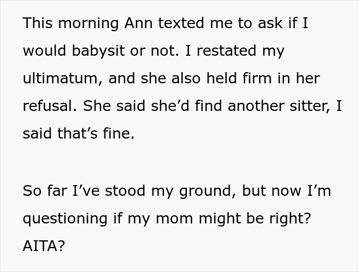 Mom Refuses To Pay Babysitter An Extra $10 For 'Crisis Pay', So He Refuses To Babysit