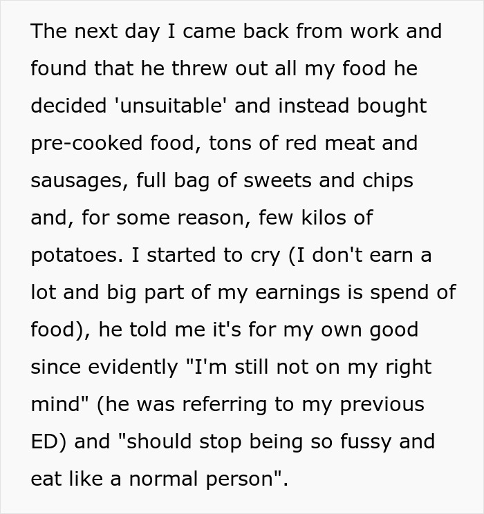 Father Tosses Out All Of 26 Y.O. Daughter’s Food That He Decides To Be “Unsuitable” Bringing Her To Tears, So She Asks Him To Leave