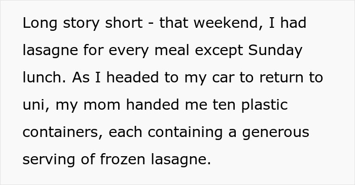 “You Want Lasagne? Okay”: Mom Maliciously Complies, Daughter Doesn’t Eat Her Favorite Dish For 2 Years After That “You Want Lasagne? Okay”: Mom Maliciously Complies, Daughter Doesn’t Eat Her Favorite Dish For 2 Years After That