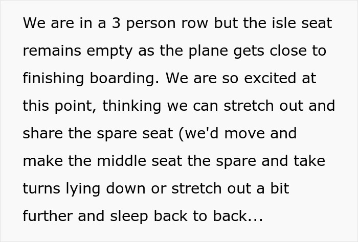 Exhausted Passenger Is Upset About Having To Give Up Their Middle Seat To A Mother Traveling With A Baby
