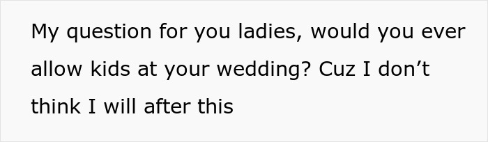 "It's Not My Problem Your Wedding Isn't Kid Friendly": Bride And Groom Take Parents To Court After Their Kids Ruin Their Wedding "It's Not My Problem Your Wedding Isn't Kid Friendly": Bride And Groom Take Parents To Court After Their Kids Ruin Their Wedding