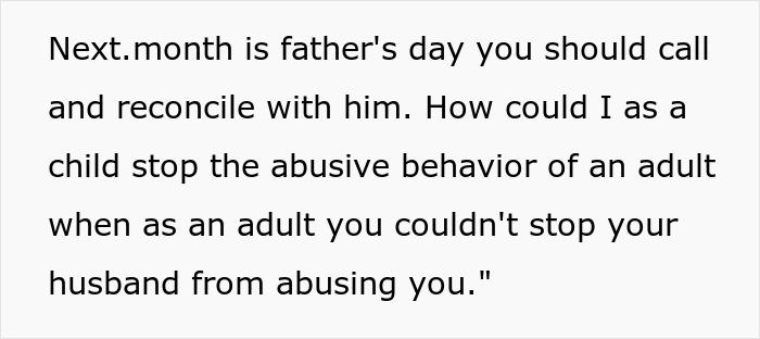 Friend Thinks Woman’s Abusive Mother Can Be Excused Because “It’s Hard Being A Parent,” So She Compares Her To Her Ex To Open Her Eyes
