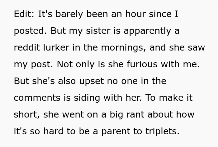 Family Tries Guilt-Tripping A Guy Into Babysitting His 3 Nephews On Vacation, He Refuses And Drama Ensues Family Tries Guilt-Tripping A Guy Into Babysitting His 3 Nephews On Vacation, He Refuses And Drama Ensues