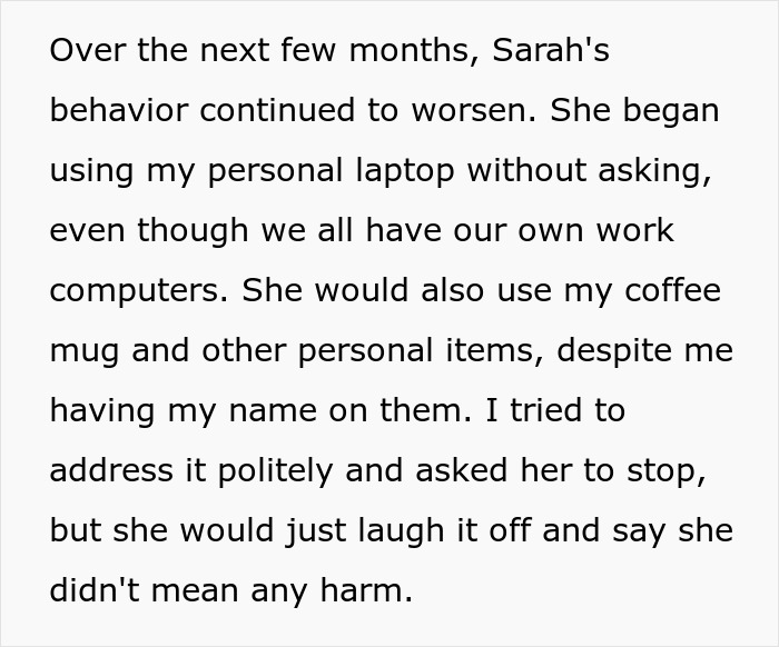 "[It's] Disrespectful And A Violation Of Privacy": Extremely-Intrusive Coworker Is Scolded By A Woman In Front Of The Entire Office