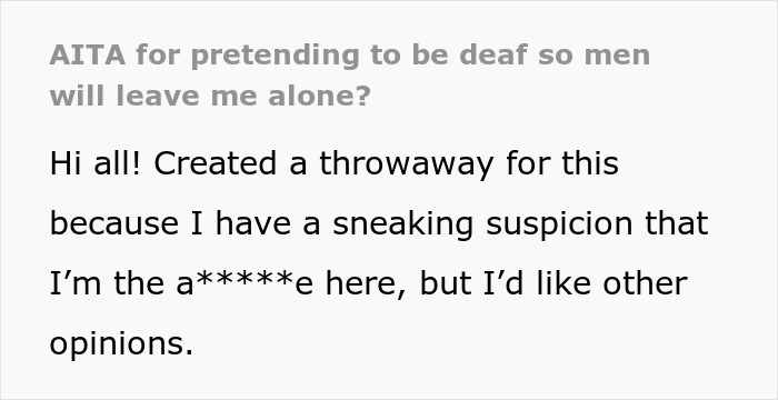 Woman Figures Out A Near Foolproof Way Of Keeping Men Away, Wonders If It’s Unethical