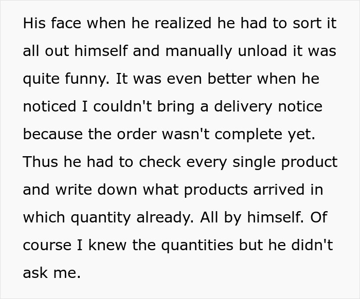 "You Don't Want Me To Unload My Car? Great!": Employee Agrees With Coworker Insisting He Shouldn't Help Unload His Car "You Don't Want Me To Unload My Car? Great!": Employee Agrees With Coworker Insisting He Shouldn't Help Unload His Car