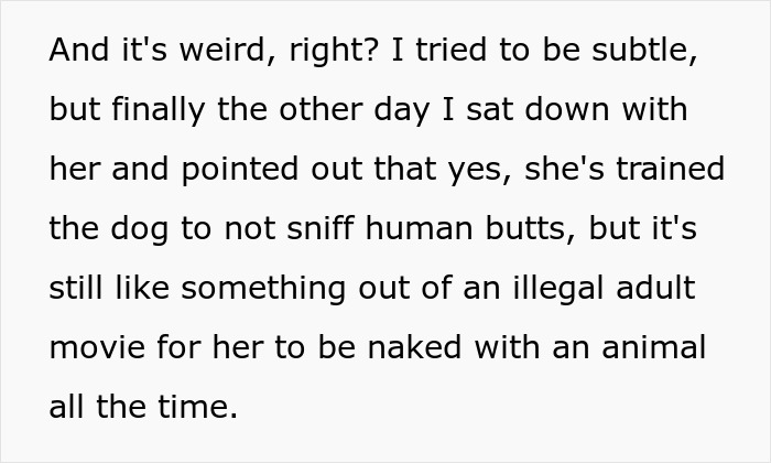 “[Am I The Jerk] For Being Uncomfortable With My GF Being Naked Around Her Dog?”