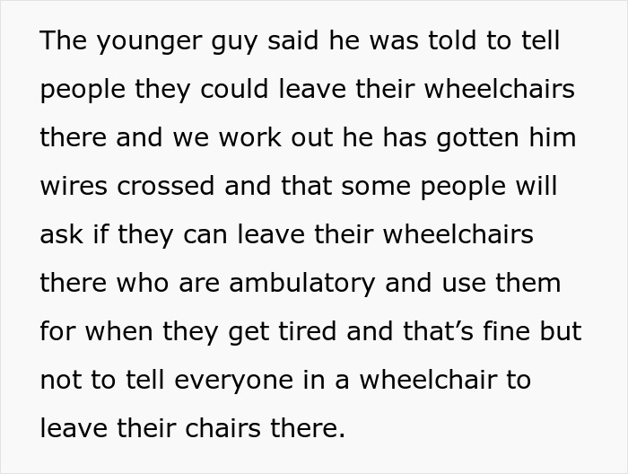 Person Who Uses A Wheelchair Full-Time Is Told To Leave It Before Hopping On A Ride, Maliciously Complies Until The Employee Understands They Screwed Up Person Who Uses A Wheelchair Full-Time Is Told To Leave It Before Hopping On A Ride, Maliciously Complies Until The Employee Understands They Screwed Up