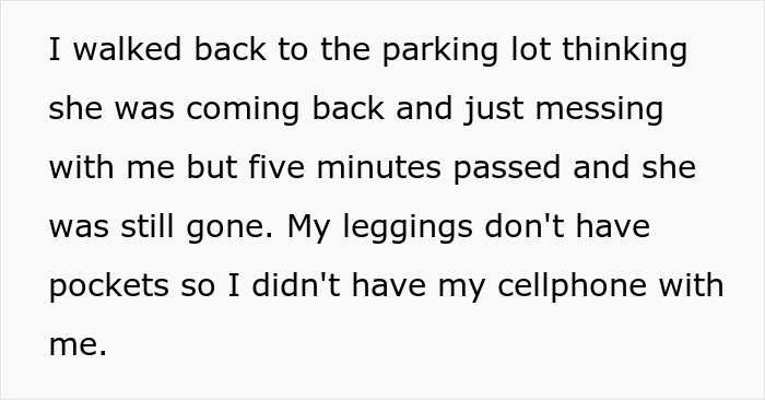 Woman Is Offended Daughter Won’t Get In The Car With Her After She Left Her On A Hiking Path While She Is 8.5 Months Pregnant