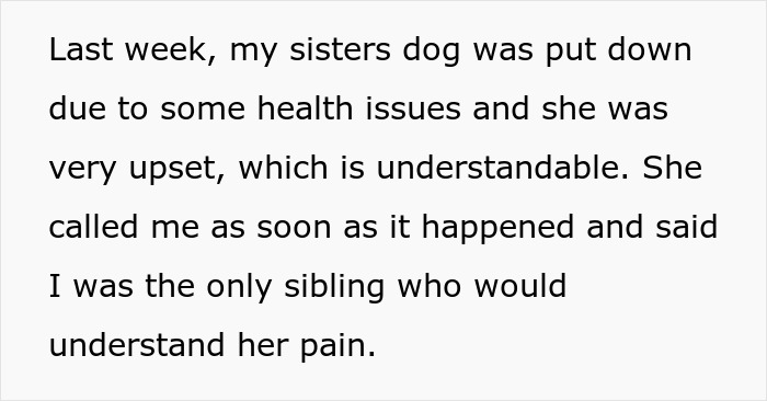 “A Dog Is Not The Same As A Husband”: Woman Loses Patience With Her Sister For Nonstop Comparisons Of Their Losses “A Dog Is Not The Same As A Husband”: Woman Loses Patience With Her Sister For Nonstop Comparisons Of Their Losses