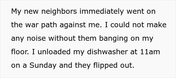 "I Dropped My Bombshell": Person Gets Petty Revenge Against Bad Neighbors Who Complained About Every Small Noise "I Dropped My Bombshell": Person Gets Petty Revenge Against Bad Neighbors Who Complained About Every Small Noise