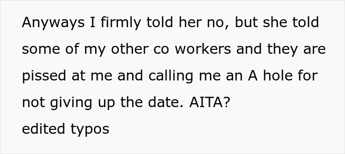 "I Honestly Don't Really Care": Person Refuses To Give Up Their Day Off To Play A Video Game