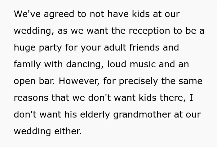 "I Am The Bride After All": Woman Doesn't Want Fiancé's Grandma At Her Wedding, Starts A Drama "I Am The Bride After All": Woman Doesn't Want Fiancé's Grandma At Her Wedding, Starts A Drama