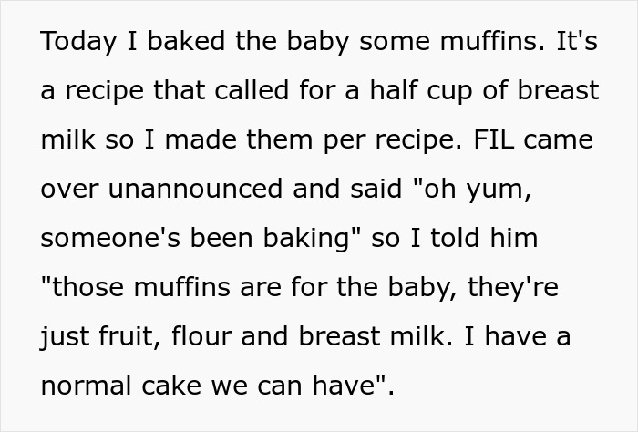 Man Gets Banned From Daughter-In-Law's House After Eating A Muffin Made With Her Breast Milk