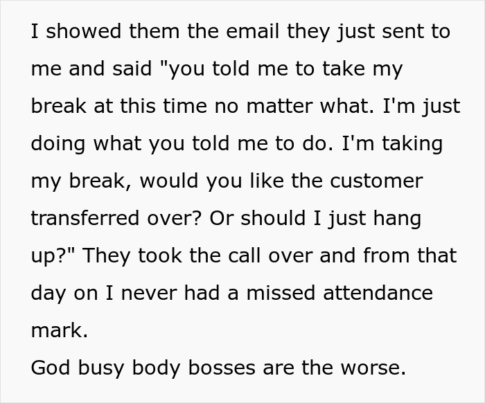 Boss Tells Employee To Only Take Breaks When They Tell Him To, Regrets It After He Just Stops Working In A Middle Of A Call