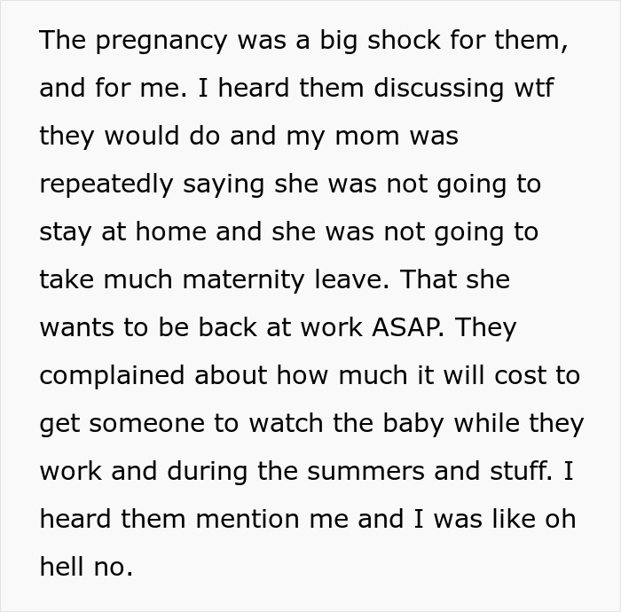 “I Won’t Take Care Of Or Raise The Baby For Them”: Teen Refuses To Be Newborn’s Free Babysitter After Parents Announce Unexpected Pregnancy