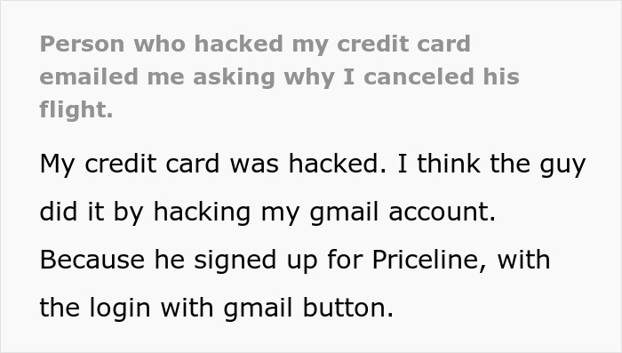 Man Gets His Credit Card Number Stolen, Ends Up Confused When He Upsets The Thief By Canceling The Flight That Was Booked Using It Man Gets His Credit Card Number Stolen, Ends Up Confused When He Upsets The Thief By Canceling The Flight That Was Booked Using It