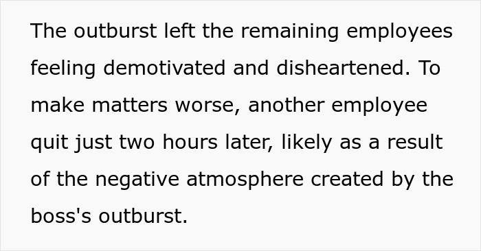 Boss Has An Explosive Reaction To Employee’s Quitting, His Rage Inspires Another Employee To Leave As Well Boss Has An Explosive Reaction To Employee’s Quitting, His Rage Inspires Another Employee To Leave As Well