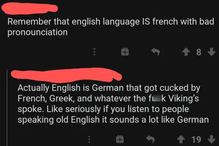 English = Bad French