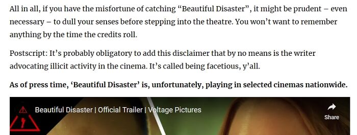 A Film More Disaster Than Beautiful, Best Enjoyed While Drunk