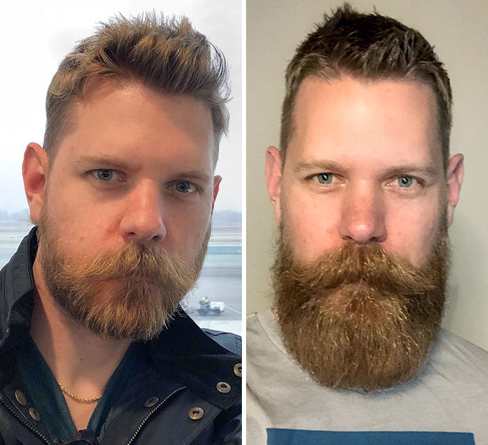 I'm Starting Growing My Big Beard Back. Before And After