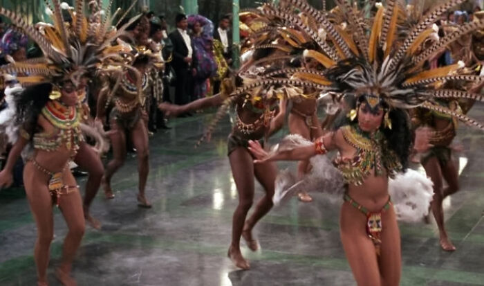 Group African tribal dance scene from Coming to America