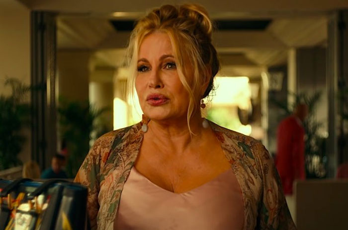 Old woman talking to someone 