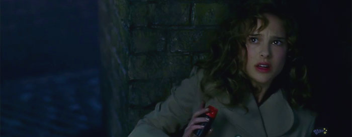 Evey holding papers spray 