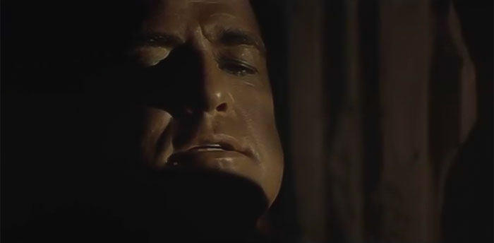 Colonel's face in the shadow 