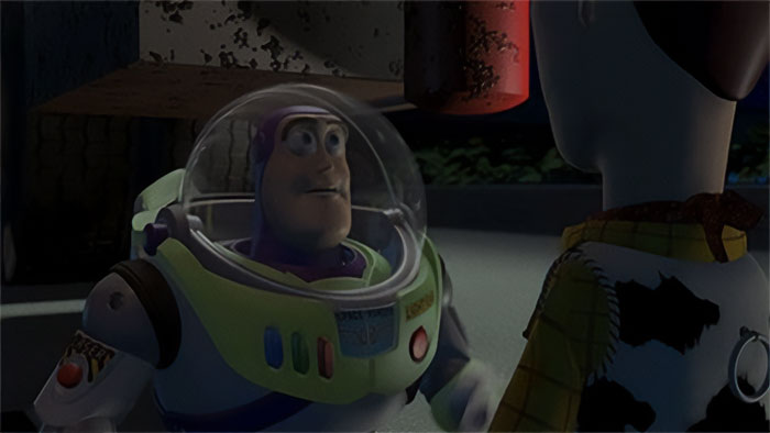 Buzz Lightyear from Toy Story movie talking