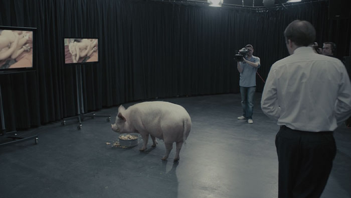 People filming pig from Black Mirror The National Anthem