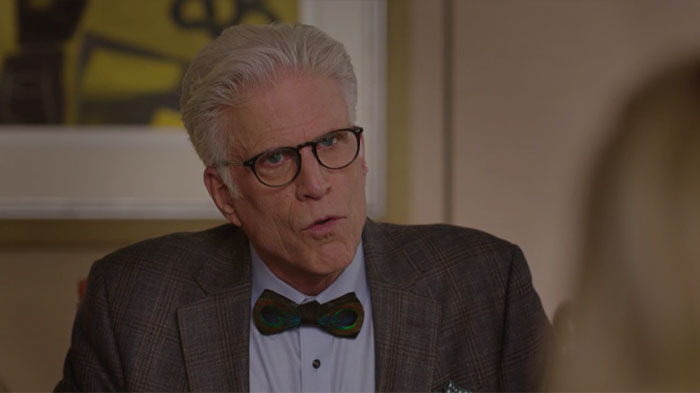 Michael sitting and talking from The Good Place Everything Is Fine