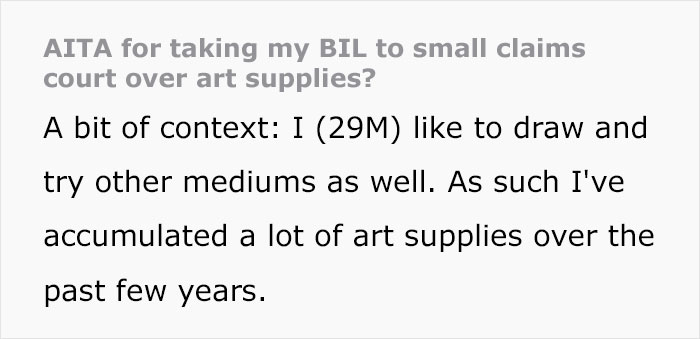 Brother-In-Law’s Kids Ruin $375 Worth Of Art Supplies, He Refuses To Take The Blame, So He Gets Sued Brother-In-Law’s Kids Ruin $375 Worth Of Art Supplies, He Refuses To Take The Blame, So He Gets Sued