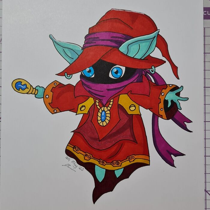 Alcohol Marker Drawing Of Orko