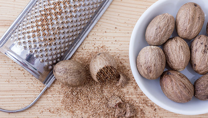 Nutmeg and grater