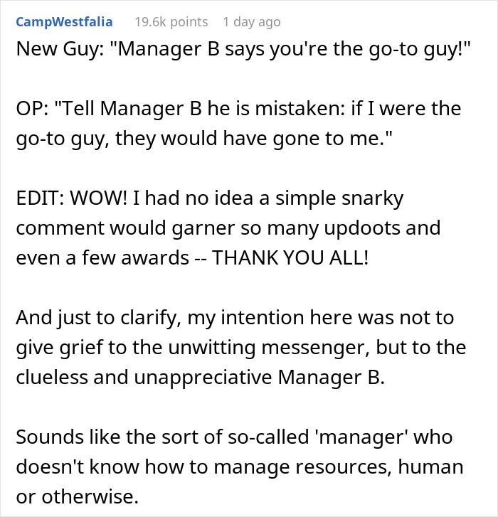 "The Guy Who Got The Job I Wanted Reached Out To Me For Help With His Job" "The Guy Who Got The Job I Wanted Reached Out To Me For Help With His Job"