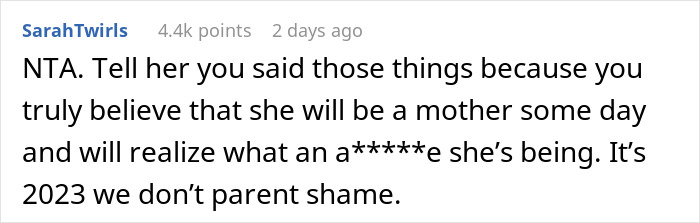 Brother’s Infertile Girlfriend Keeps Making Judgy Comments Regarding This Woman's Parenting, She Can’t Take It Anymore And Snaps Back Brother’s Infertile Girlfriend Keeps Making Judgy Comments Regarding This Woman's Parenting, She Can’t Take It Anymore And Snaps Back